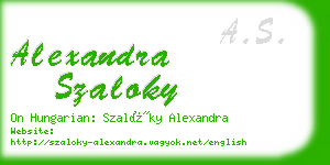 alexandra szaloky business card